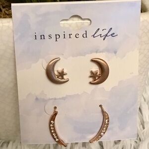 Moon and star earrings NWT